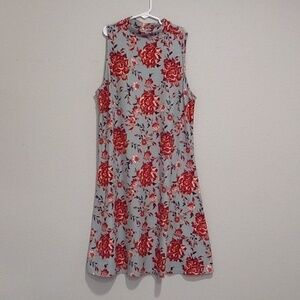 Mudd brand dress, gray and red floral, size L